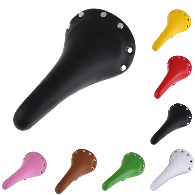 Fashionable Rivet PU Leather Bicycle Saddle Replacement Comfortable High-Density Foam Padding Track Fixed Geared Bicycle Parts
Fashionable Rivet PU Leather Bicycle Saddle Replacement Comfortable High-Density Foam Padding Track Fixed Geared Bicycle Parts