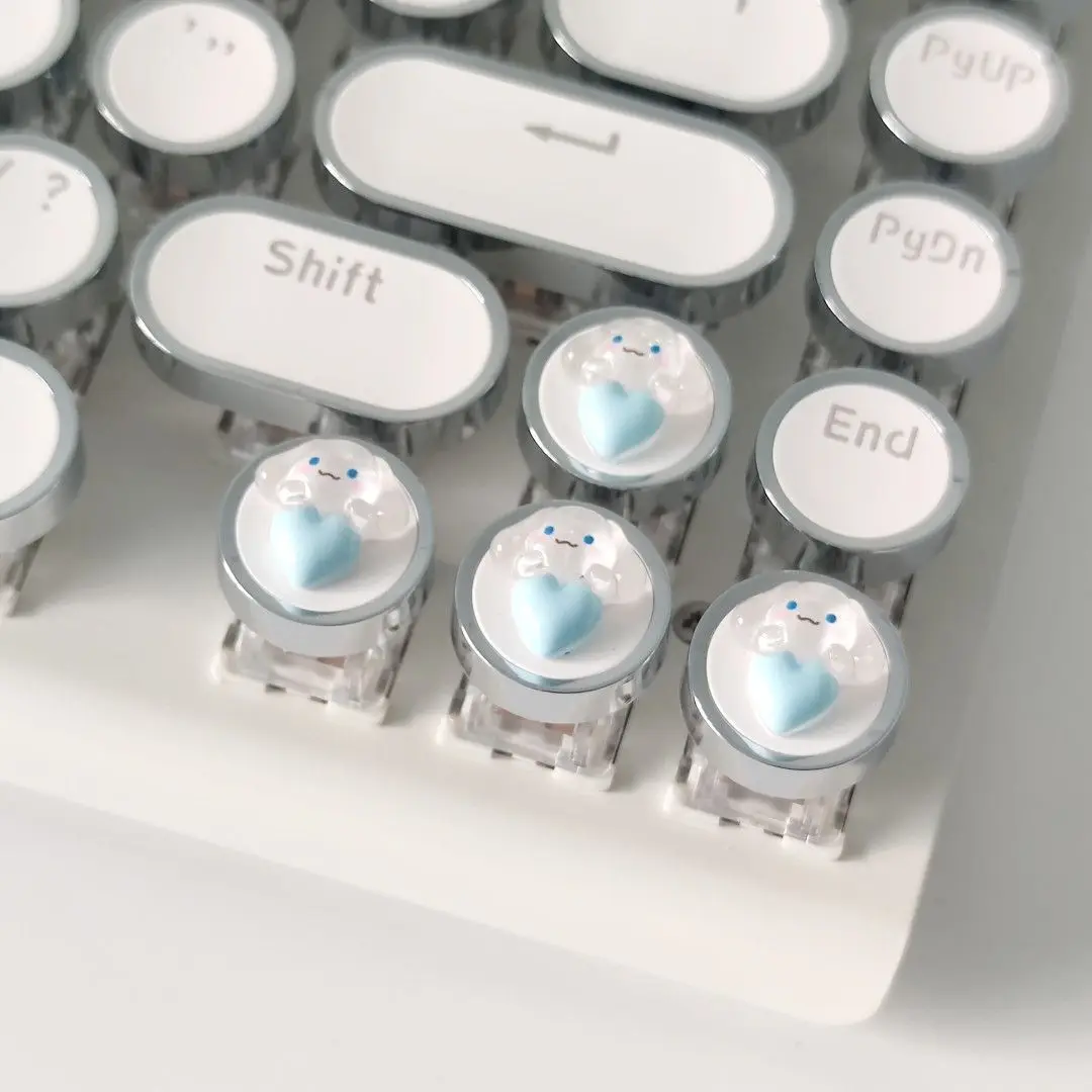 

4 шт. мультфильм аниме Cinnamoroll направление клавиши Симпатичные персонализированные 3D подарок механическая клавиатура чехол для клавиатуры