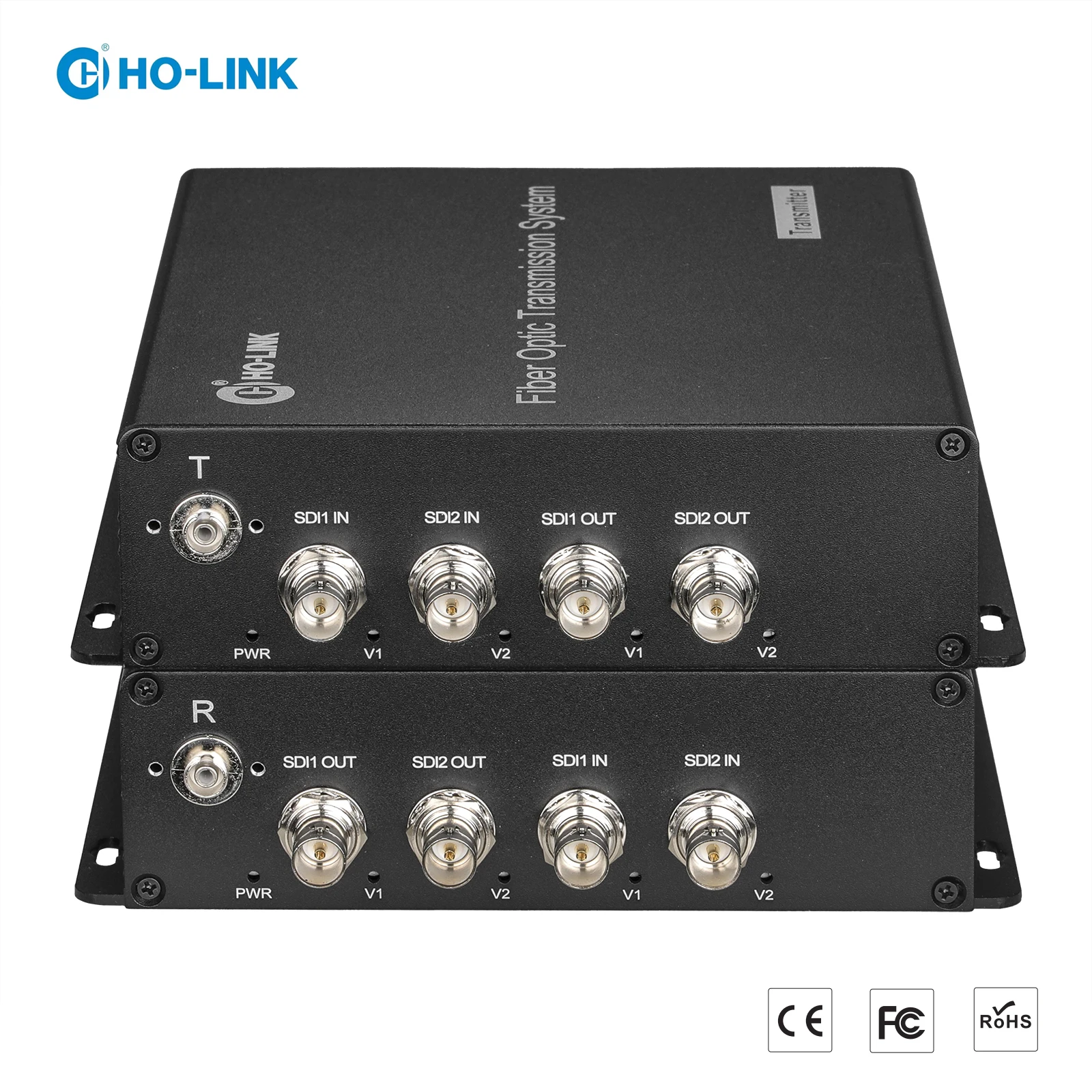 

Ho-link HL-S3G-20 Video Broadcasting Transmitter Receiver Kit Miniature-style 3G-SDI Fiber Optic Converter for 20KM transmission