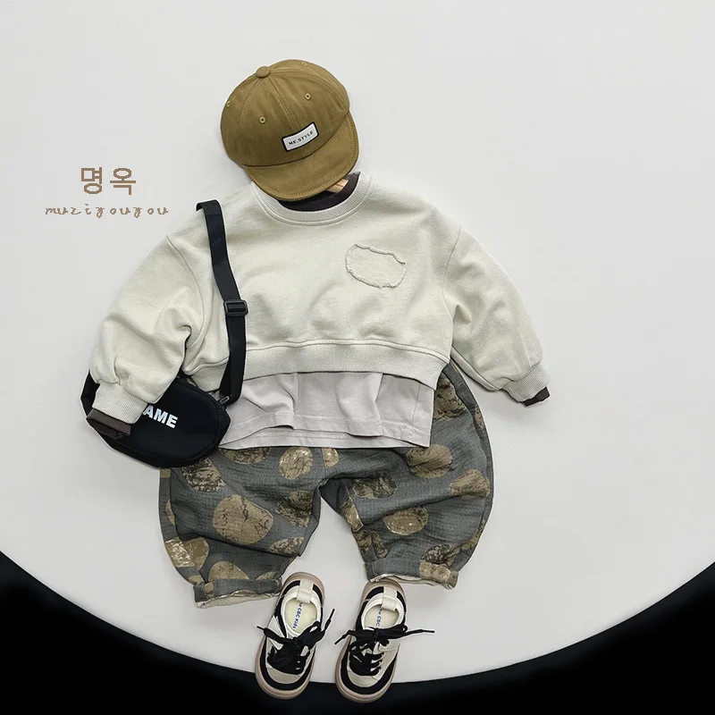 2025 Autumn New Children Long Sleeve Sweatshirt Fashion Girl Short Hoodie Kids Casual Tops Cotton Baby Toddler Clothes 1-6year 14 S90e25ec8cbcf4ea99ebc8faa6666270eC