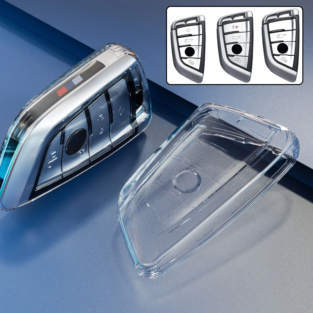 

TPU Transparent Car Key Case Cover Holder Shell Fob Remote Key Protector Bag For BMW F20 G20 G30 X1 G05 X6 X7 Car Accessories