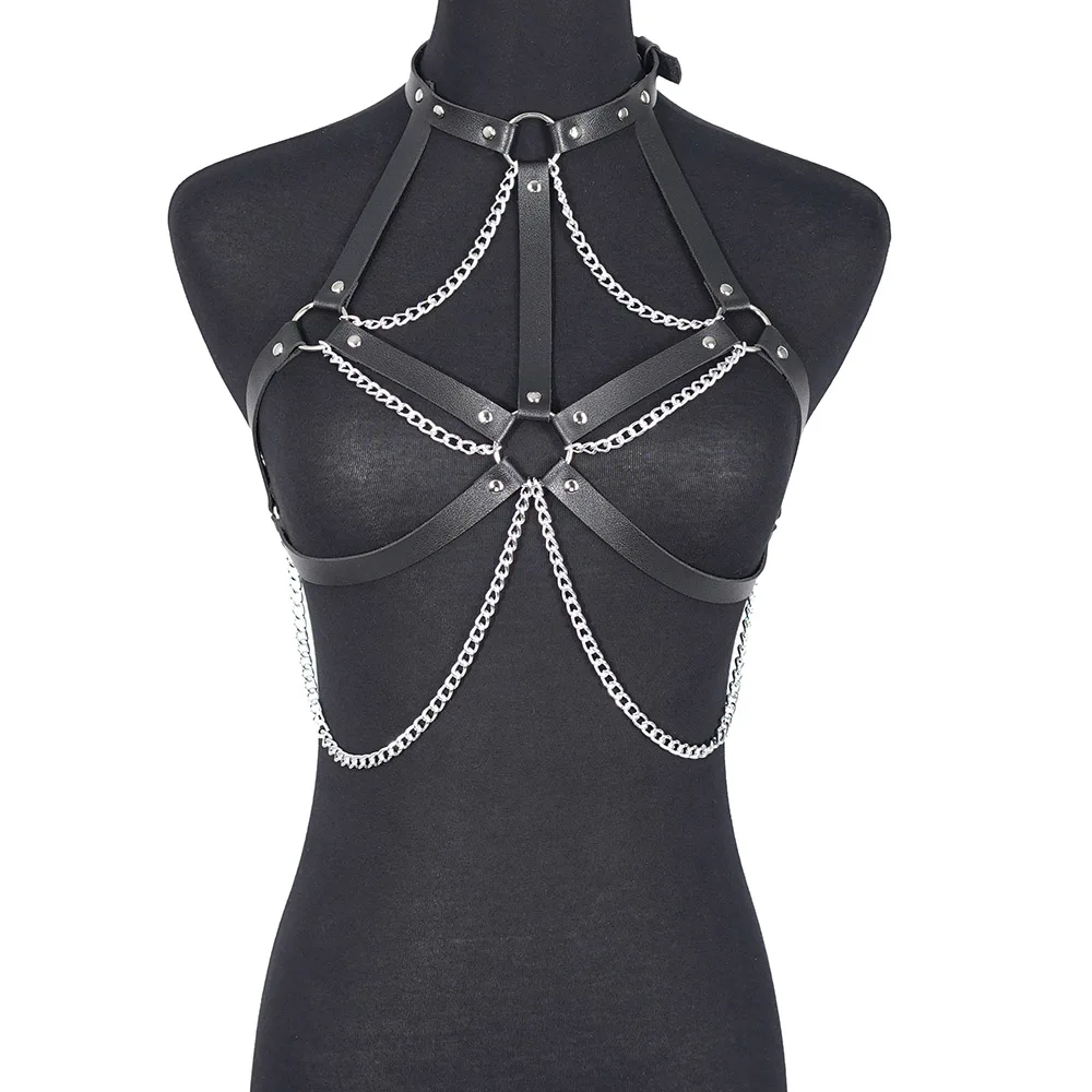 Women Sexy Chain Harness Belt Leather Lingerie Bdsm Sex Bondage Harness Sex Toys Goth Fetish Clothing Festival Rave Outfit Women Sexy Chain Harness Belt Leather Lingerie Bdsm Sex Bondage Harness Sex Toys Goth Fetish Clothing Festival Rave Outfit