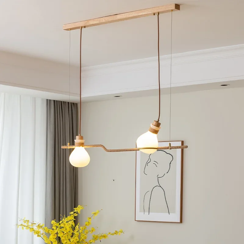 Japanese Style Retro Dining Room Aisle Kitchen Island Bedroom Glass Cover 3-Head Solid Wood Chandelier
Japanese Style Retro Dining Room Aisle Kitchen Island Bedroom Glass Cover 3-Head Solid Wood Chandelier