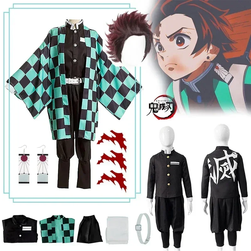 Tanjiro Cosplay Anime Tanjirou Kamado Costume Kimetsu No Yaiba Kimono Earrings Tattoo Stickers for Adult and Kids
Tanjiro Cosplay Anime Tanjirou Kamado Costume Kimetsu No Yaiba Kimono Earrings Tattoo Stickers for Adult and Kids