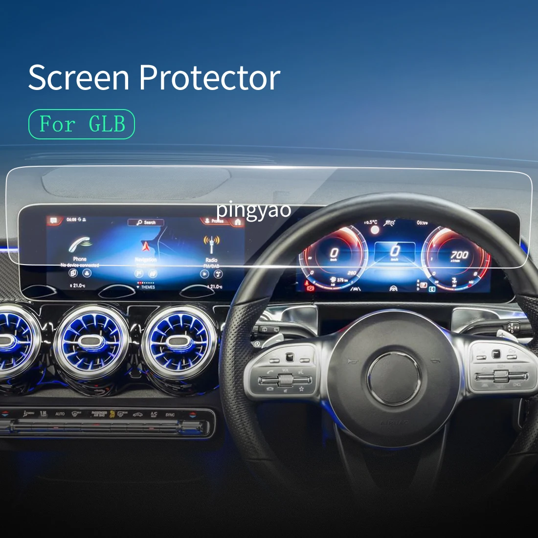 Car Stickers Screen Protector Navigation Display Tempered Glass Protective Film Car Accessories For Vehicle For Benz GLB 2024
Car Stickers Screen Protector Navigation Display Tempered Glass Protective Film Car Accessories For Vehicle For Benz GLB 2024