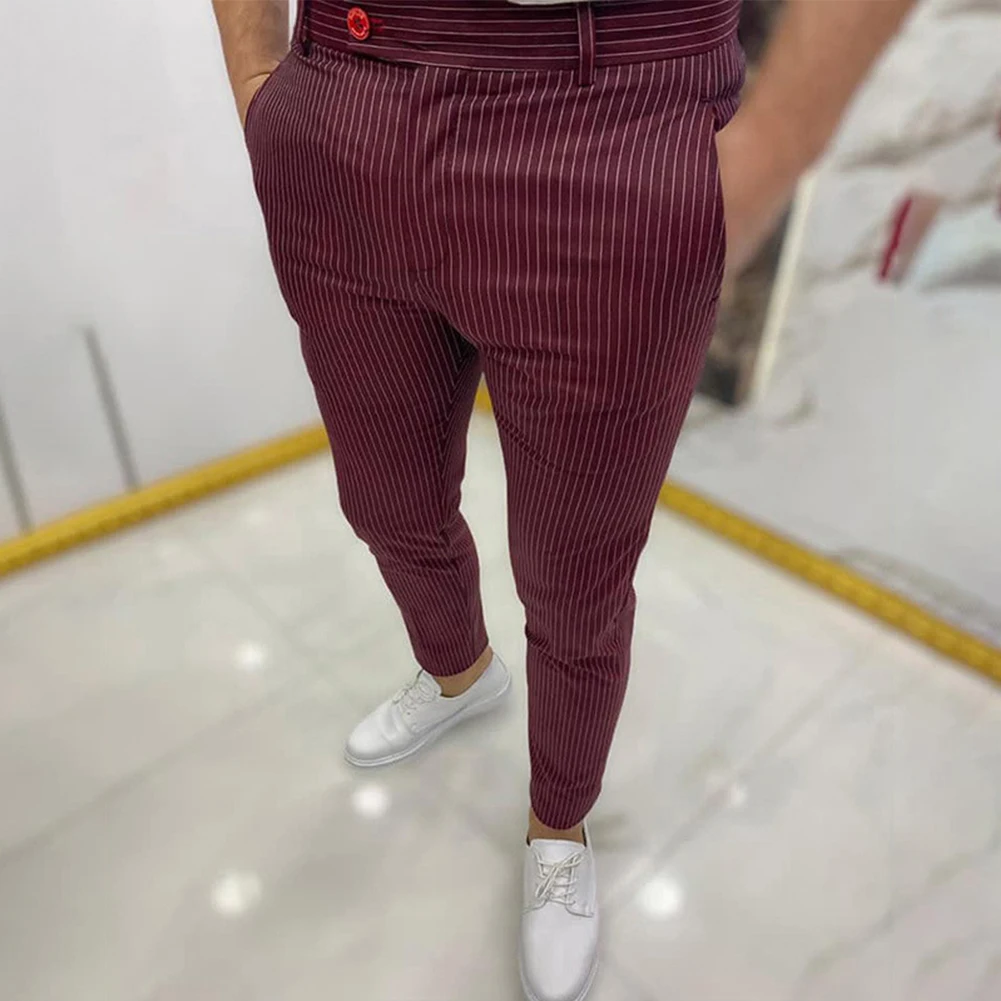 For Men Pants Skinny Stripe Business Casual Elegant Fashion Long Trousers Polyester Regular Affordable Brand New
For Men Pants Skinny Stripe Business Casual Elegant Fashion Long Trousers Polyester Regular Affordable Brand New