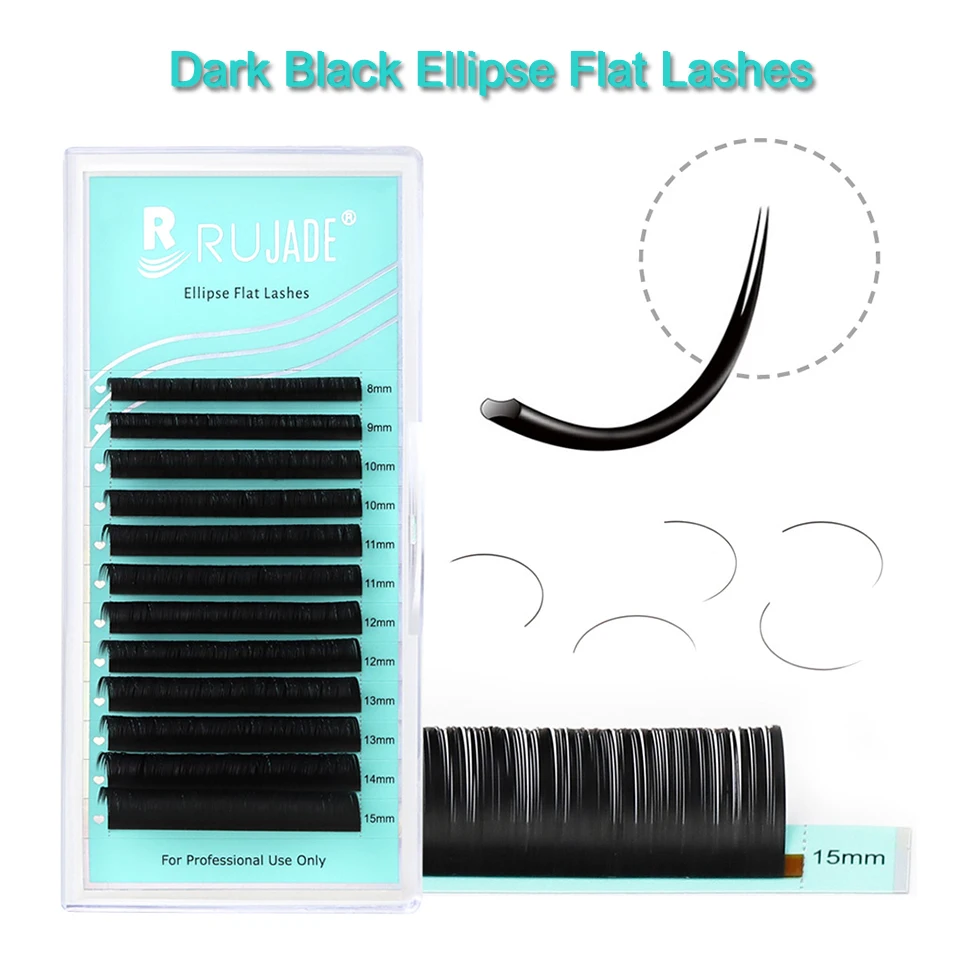 RUJADE C CC D Ellipse Flat False Eyelash Extension Matte Split-tips Fake Eyelash Dark Black Flat Ellipse Eyelashes Makeup Lashes
RUJADE C CC D Ellipse Flat False Eyelash Extension Matte Split-tips Fake Eyelash Dark Black Flat Ellipse Eyelashes Makeup Lashes
