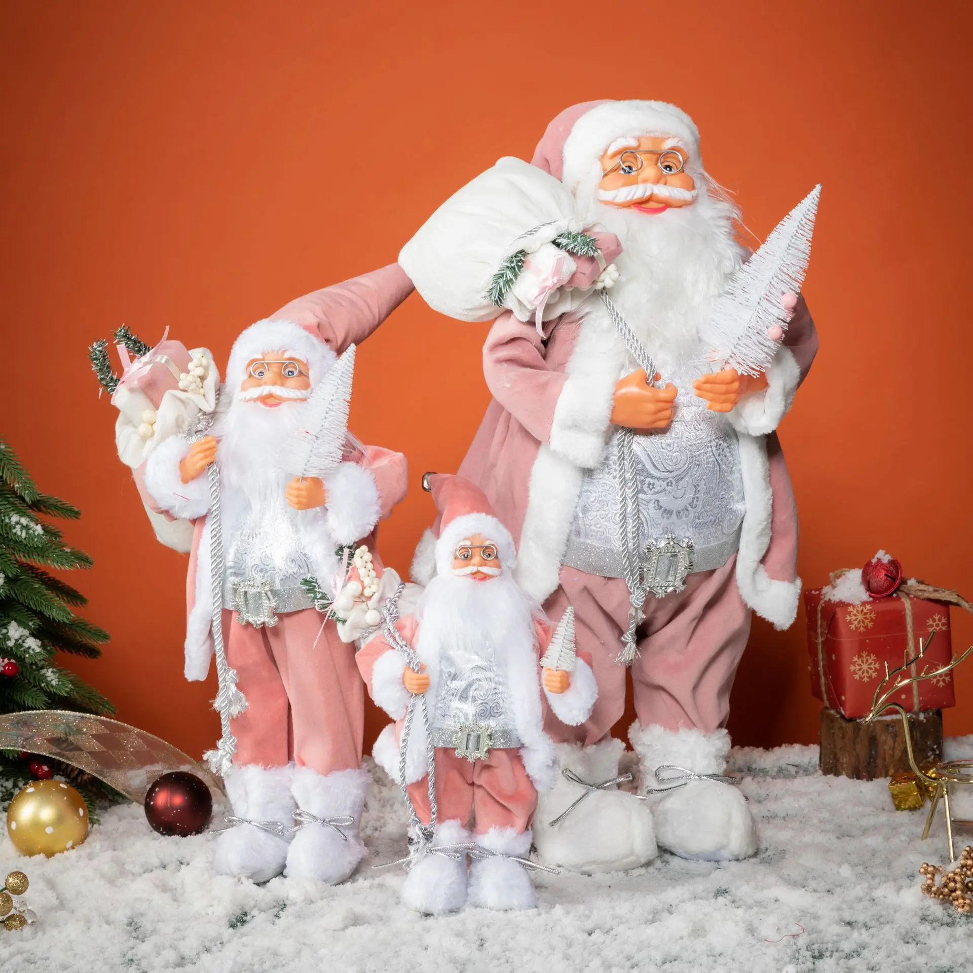 

Merry Christmas Decorations for Home Santa Claus Window Decor Happy New Year 2024 Shopping Mall Christmas Tree Doll
