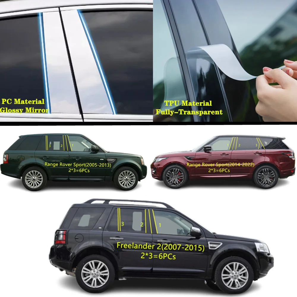 For Land Rover Range Rover Sport 2005-2022/Freelander 2 2007- Car TPU/Glossy Mirror Pillar Post Cover Door Trim Window Sticker
For Land Rover Range Rover Sport 2005-2022/Freelander 2 2007- Car TPU/Glossy Mirror Pillar Post Cover Door Trim Window Sticker