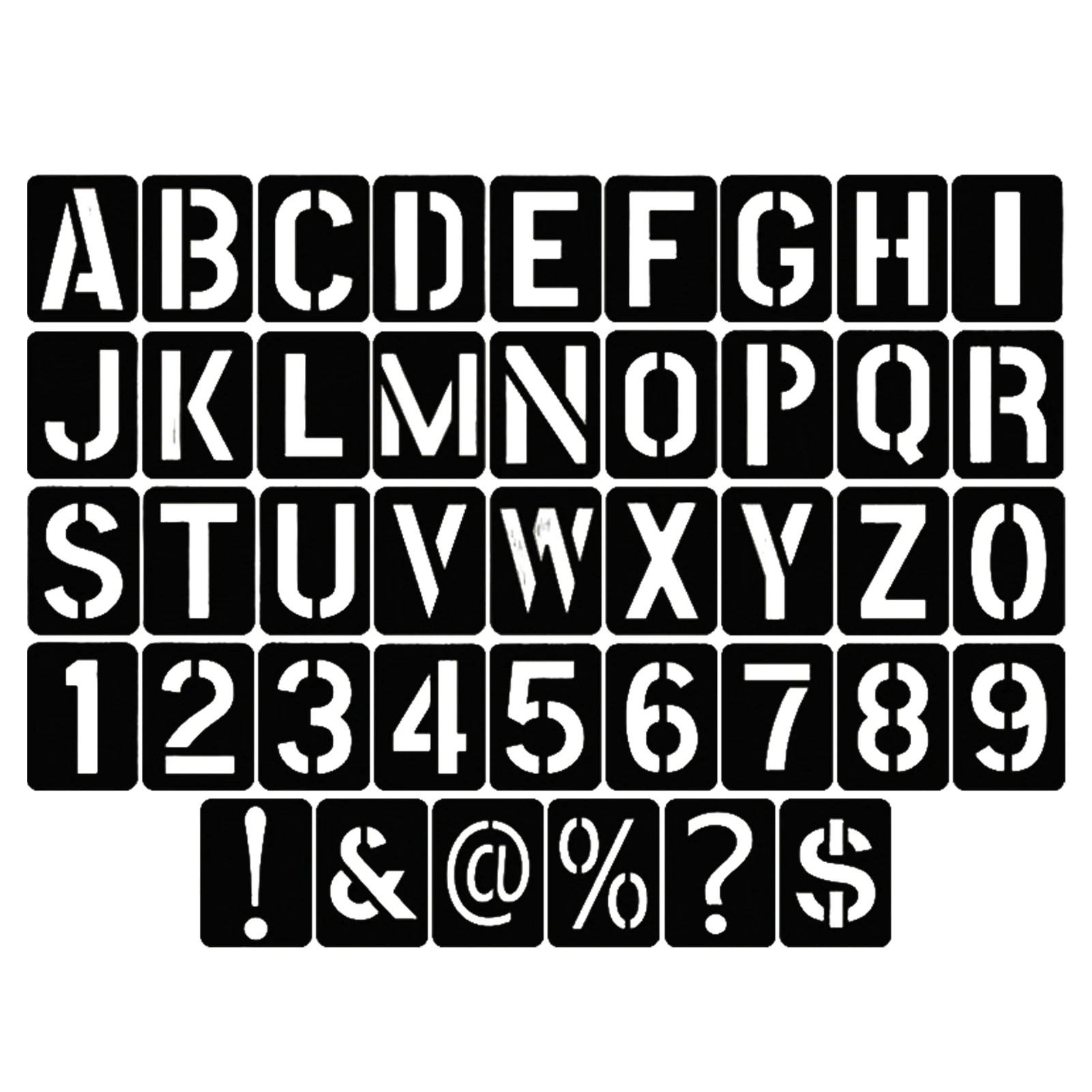 42pcs Black Art Alphabet Craft Symbol Number Spray Painting Letter Stencils Durable Chalkboard Wall Drafting Plastic DIY
42pcs Black Art Alphabet Craft Symbol Number Spray Painting Letter Stencils Durable Chalkboard Wall Drafting Plastic DIY