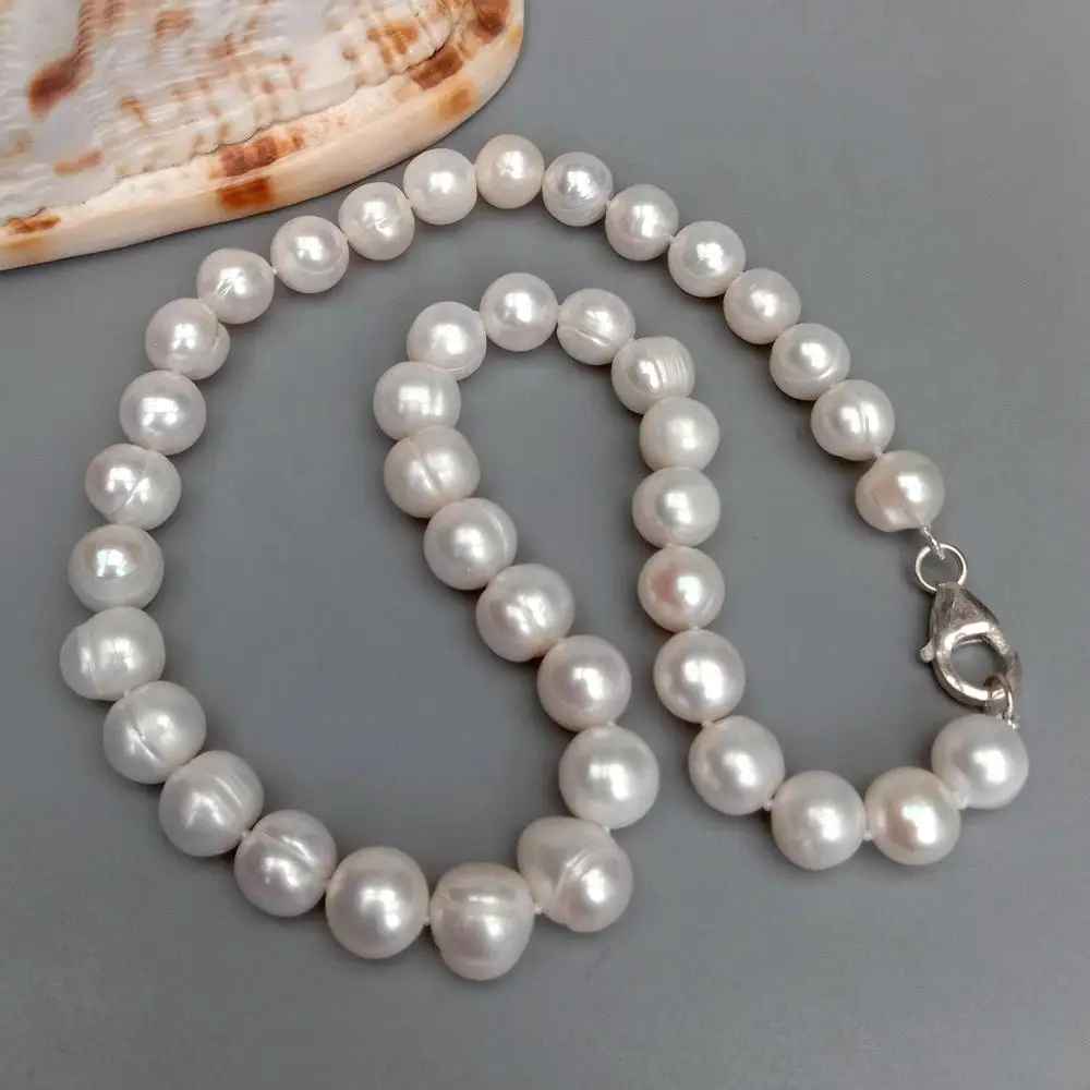 natural Real Cultured White Potato Shape Pearl 10-11mm Necklace 925 Silver Clasp
natural Real Cultured White Potato Shape Pearl 10-11mm Necklace 925 Silver Clasp