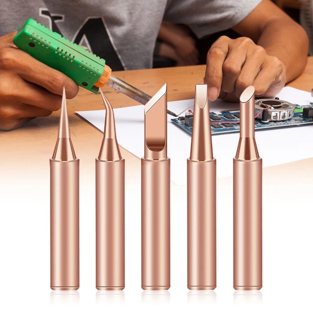 5PCS/Set Electric Soldering Iron Tip Welding Tips Accessories Pure Copper Soldering Cartridge For 936 Soldering Station
5PCS/Set Electric Soldering Iron Tip Welding Tips Accessories Pure Copper Soldering Cartridge For 936 Soldering Station