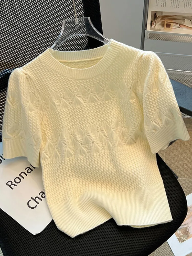 Women's Clothing Summer 2024 O-neck Knitting Short Sleeve T-shirts for Girls Funny Fashion Streetwear Woman Shirt S204
Women's Clothing Summer 2024 O-neck Knitting Short Sleeve T-shirts for Girls Funny Fashion Streetwear Woman Shirt S204