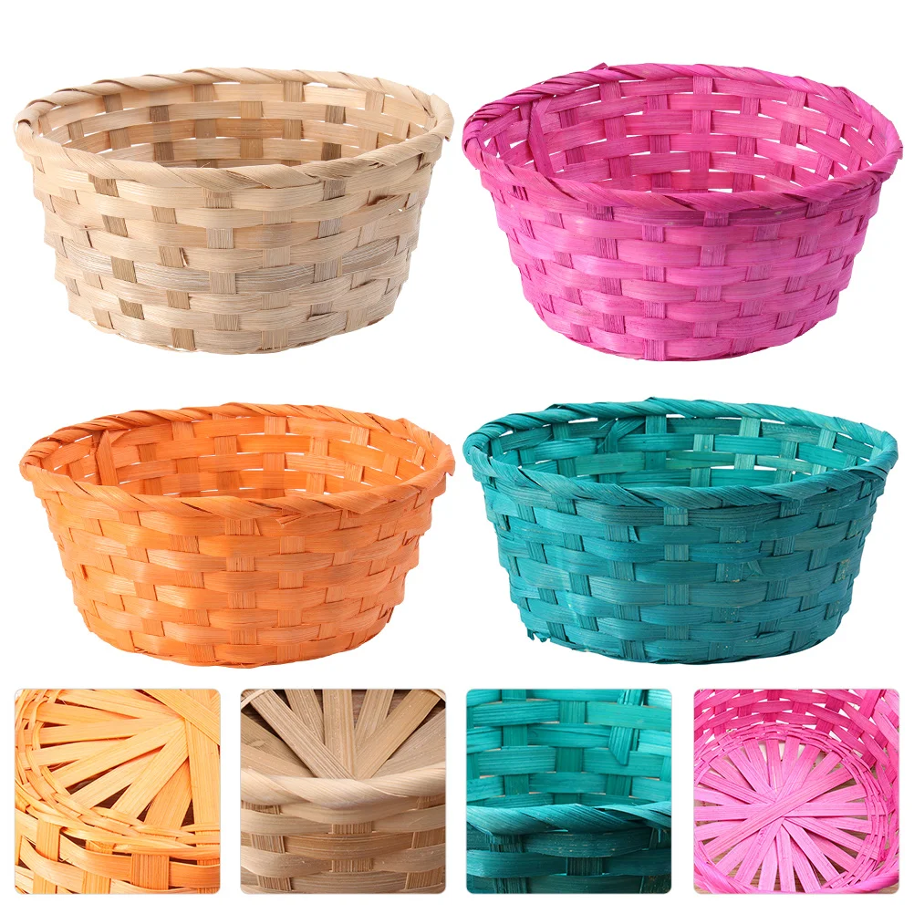 Round Bamboo Basket Egg Easter Colorful Baskets Children's Day Plastic Containers
Round Bamboo Basket Egg Easter Colorful Baskets Children's Day Plastic Containers