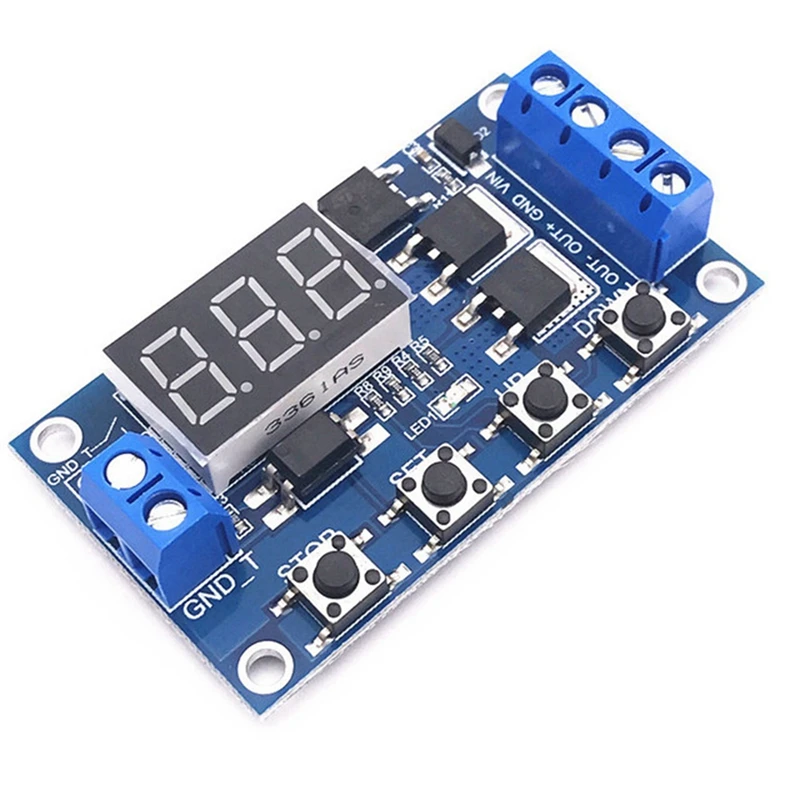 

4Pcs DC12-24V Dual MOS Digital Time Delay Relay Trigger Cycle Timer Delay Switch Circuit Board Timing Control Module