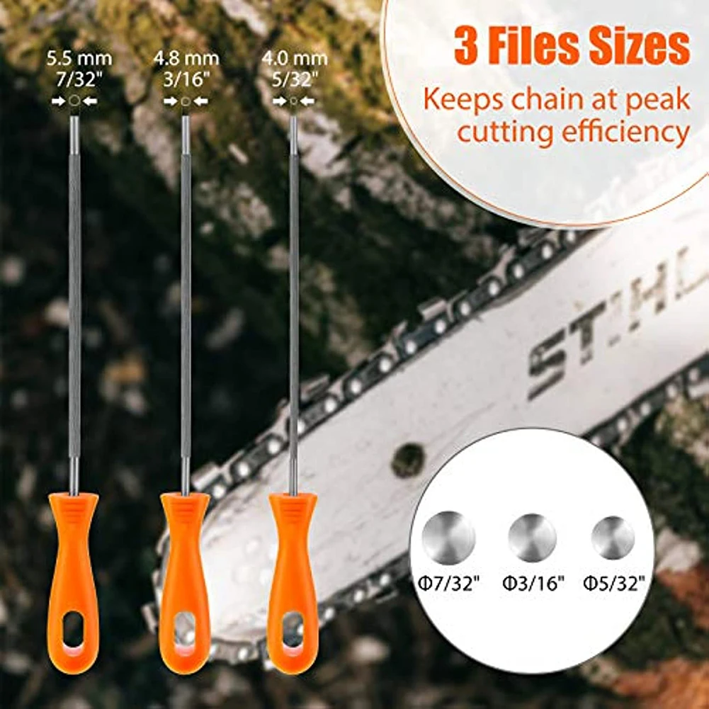 Chainsaw Chain Sharpener File Sharpener Round File With Plastic Handle For Chainsaw For Woodworking Metalworking Enthusiasts
Chainsaw Chain Sharpener File Sharpener Round File With Plastic Handle For Chainsaw For Woodworking Metalworking Enthusiasts