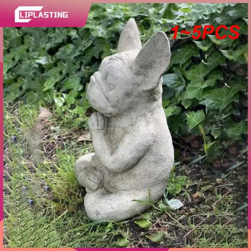 

1~5PCS Zen Dog Statue Buddha Meditation Bulldog Resin Statue Meditating Dog French Bulldog Statue Meditating Sitting Garden