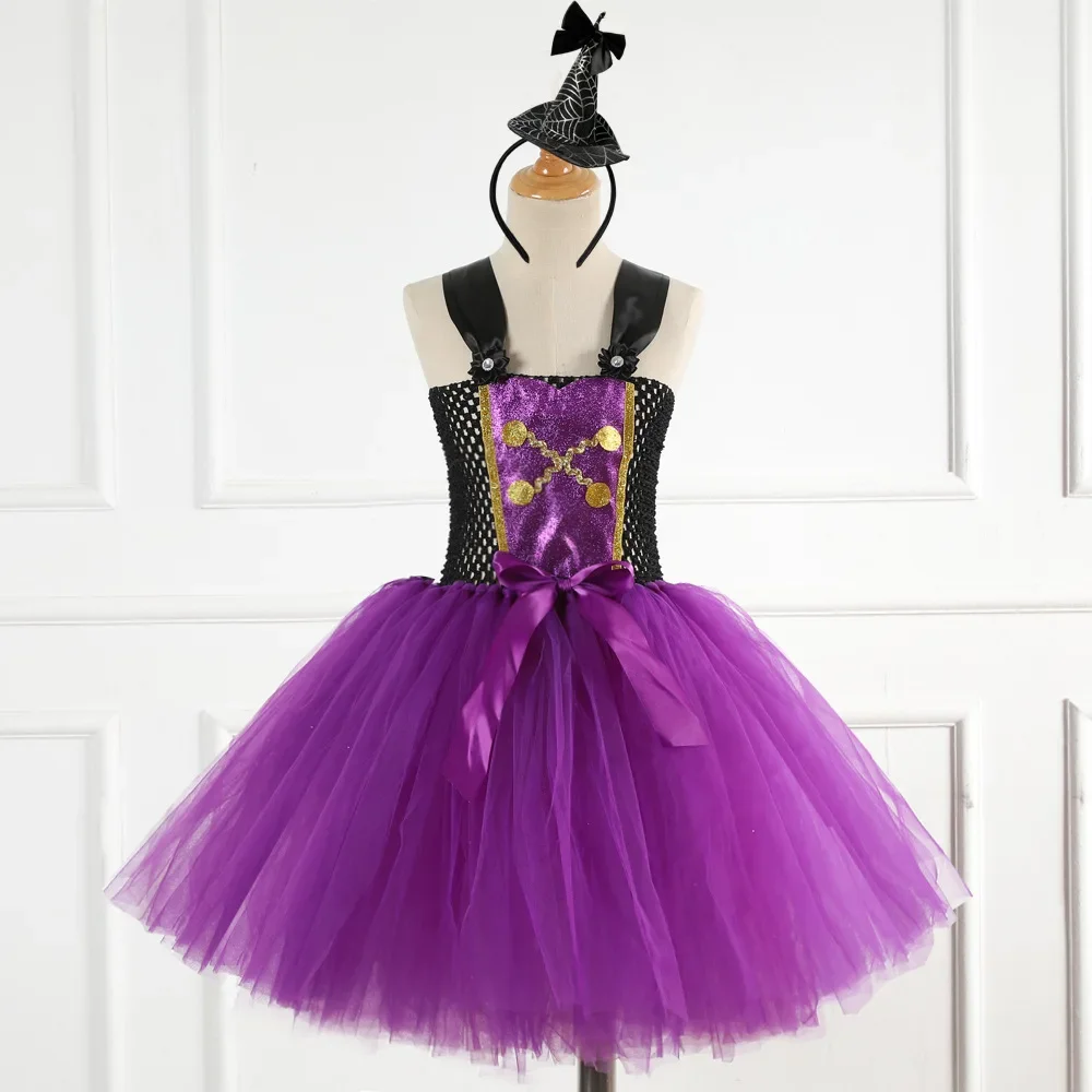 Children Clothing Halloween Purple Girls Tutu Skirt with Headdress Kids Girl Mesh Dresses for Party Holidays 
Children Clothing Halloween Purple Girls Tutu Skirt with Headdress Kids Girl Mesh Dresses for Party Holidays