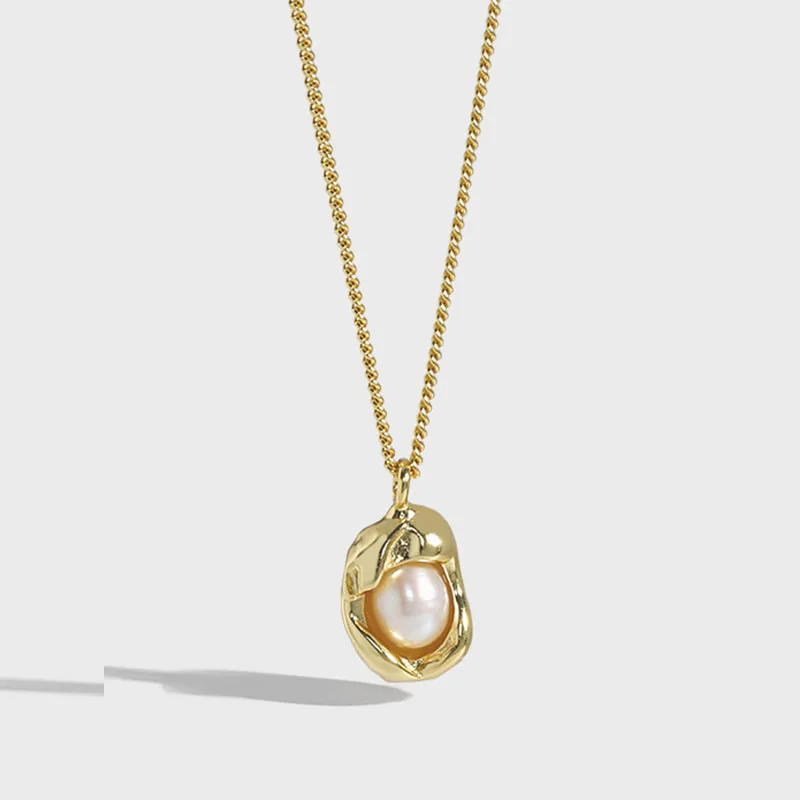 

Original niche design sense temperament versatile shell pearl texture S925 sterling silver necklace women's fashion gifts