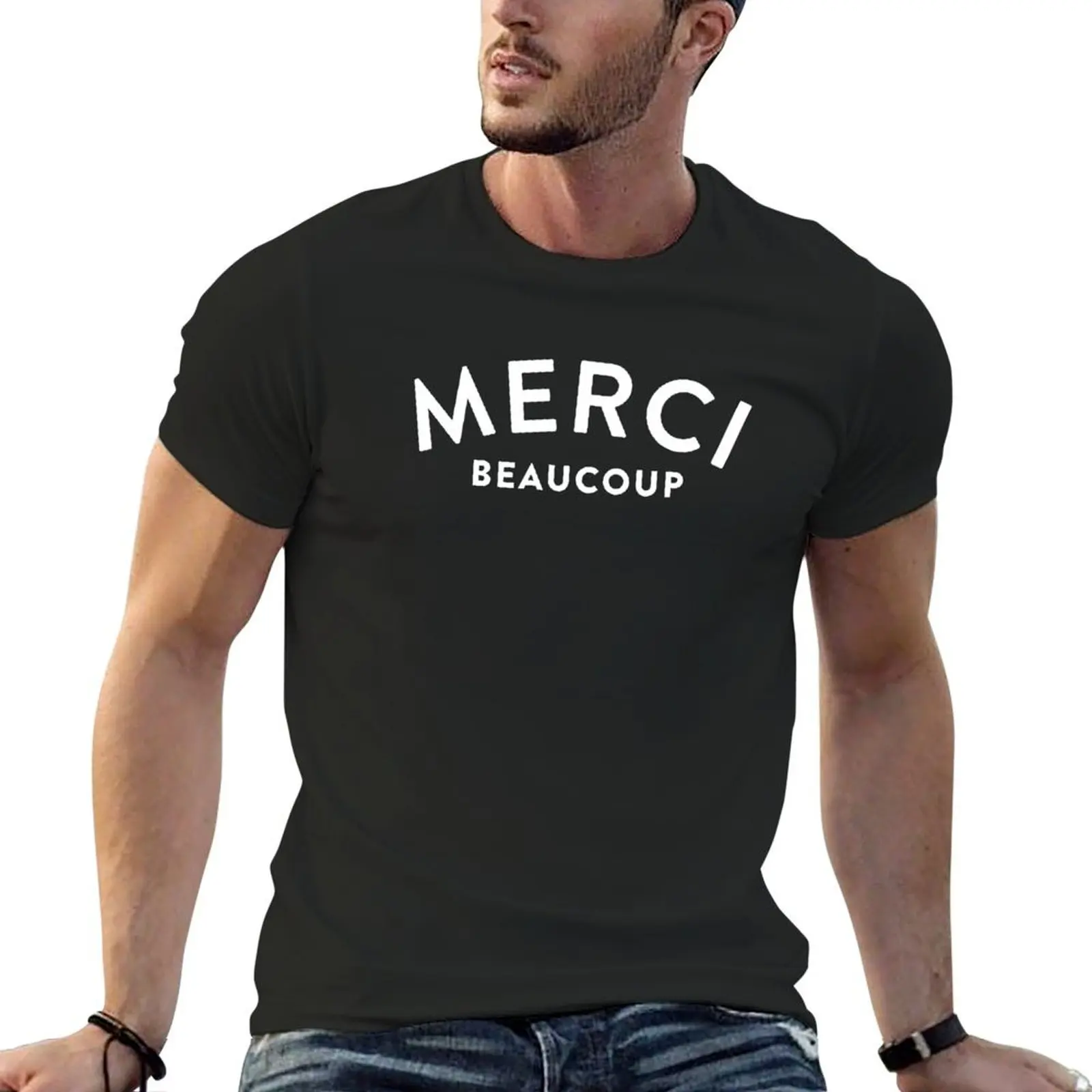 

Merci Beaucoup French Quote T-shirt aesthetic clothes cute tops for a boy funnys men clothings