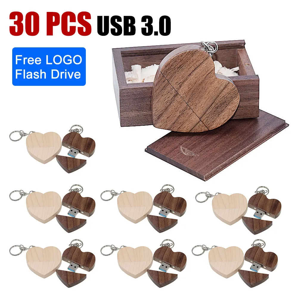 30pcs 64GB wooden heart shape usb3.0 + packing box USB flash drive pendrive 4GB 16GB 32GB photography gift customizable LOGO
30pcs 64GB wooden heart shape usb3.0 + packing box USB flash drive pendrive 4GB 16GB 32GB photography gift customizable LOGO