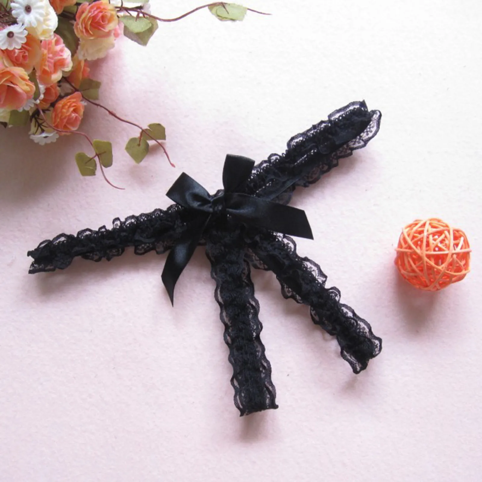 Women Bowknot Trim Open Crotch Thongs Lace Low Waist Sexy Underpants Ladies Solid Color Comfortable Breathable Erotic Underpants
Women Bowknot Trim Open Crotch Thongs Lace Low Waist Sexy Underpants Ladies Solid Color Comfortable Breathable Erotic Underpants