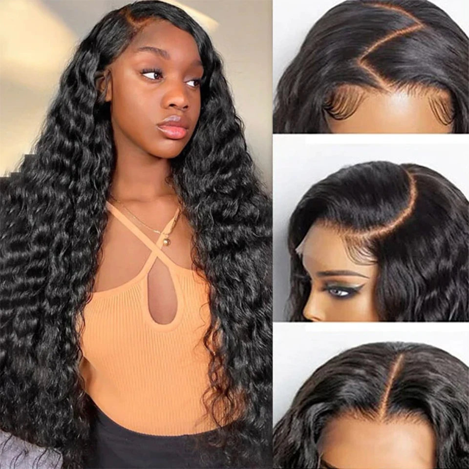 

Wear and Go Brazilian Water Wave 13x4 13x6 HD Lace Front Human Hair Wigs Pre Plucked Wet And Wavy Glueless Lace Frontal Wig