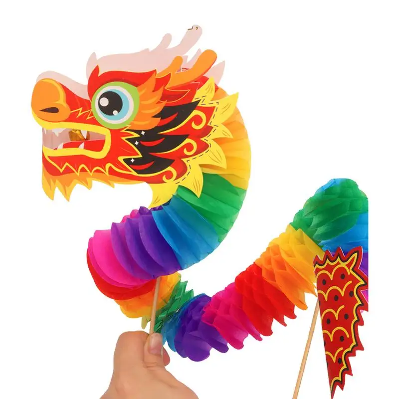 

Paper Dragon Puppet 3D Chinese Paper Dragon Garland For New Year Lunar New Year Dragon Gifts Multifunctional Year Of The Dragon