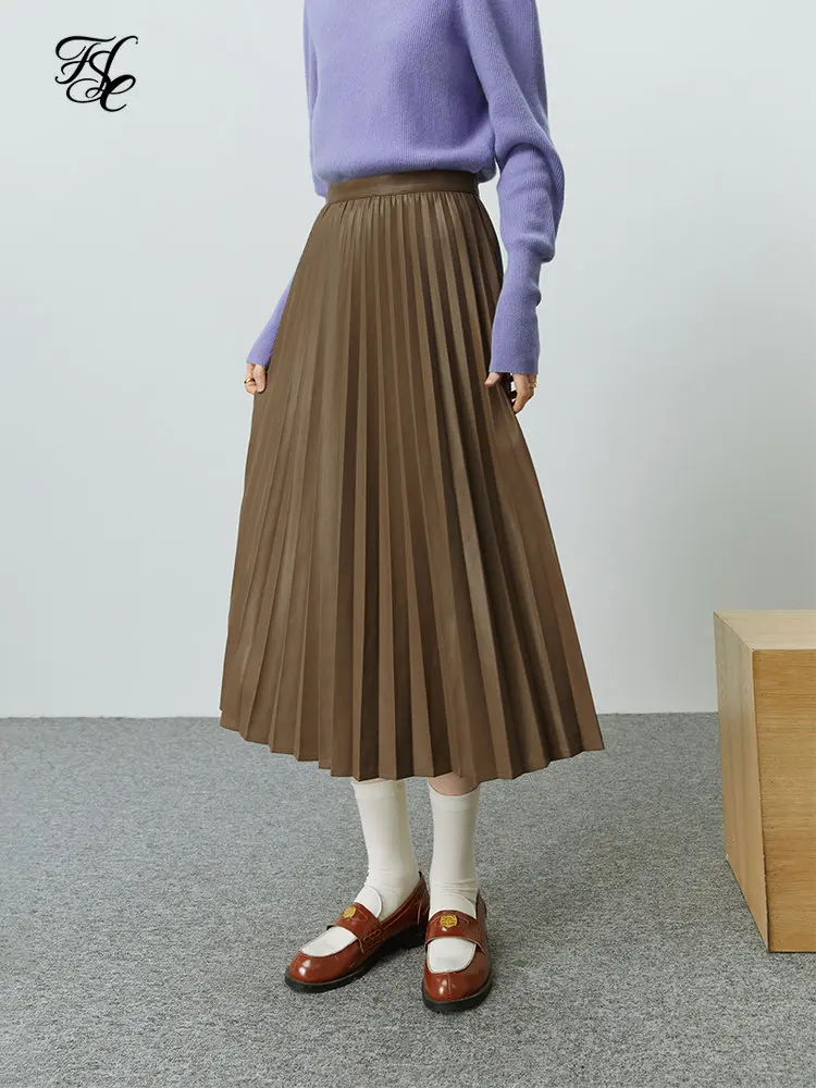 FSLE College Style Elegant Accordion Pleat Mid-length Leather Skirt Women 2022 Winter Chic Sense High-waisted Long Skirt Female
FSLE College Style Elegant Accordion Pleat Mid-length Leather Skirt Women 2022 Winter Chic Sense High-waisted Long Skirt Female