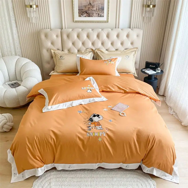 Snoopy Bedding Four-Piece Set Light Luxury Premium Sense of 100 Cotton Cotton Bedding Bed Sheet Quilt Cover Anime Plush Toy Gift
Snoopy Bedding Four-Piece Set Light Luxury Premium Sense of 100 Cotton Cotton Bedding Bed Sheet Quilt Cover Anime Plush Toy Gift