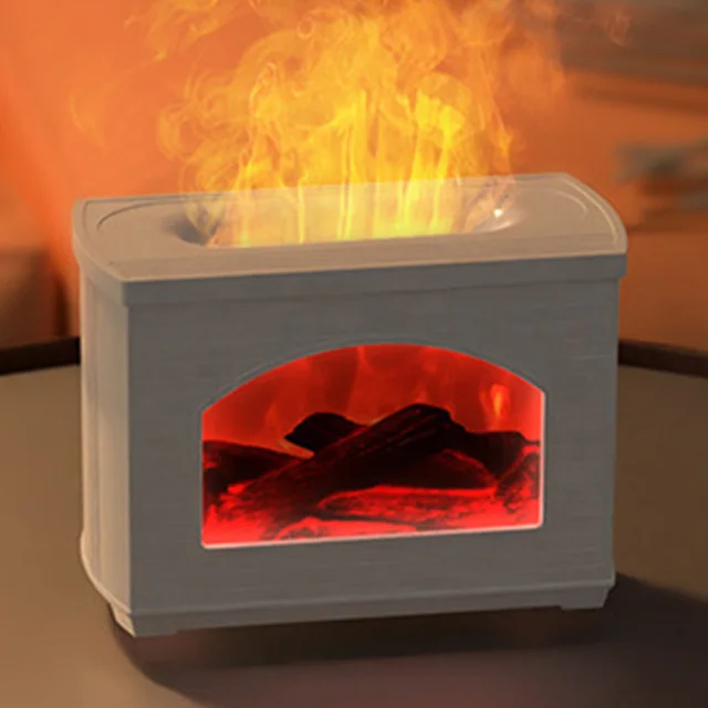 Humidificateur d'air simulé avec effet de flamme pour cheminée, diffuseur d'huile aromatique, humidificateurs d'aromathérapie, pulvérisateur de brouillard, supporter ficateur d'air, nouveau, 2023 2