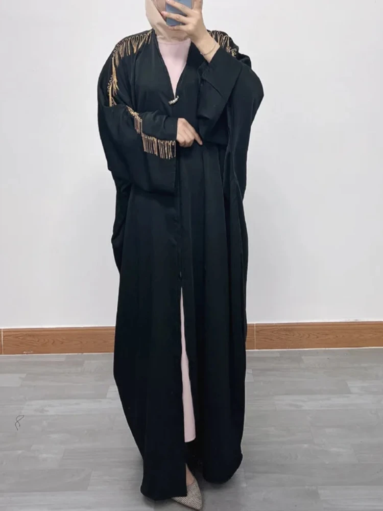 

Ramadan Muslim Abaya for Women Dress Eid Dubai Kaftan Islam Long Robe Morocco Cardigan Abayas Modest Loose Arab Jalabiya 2024
