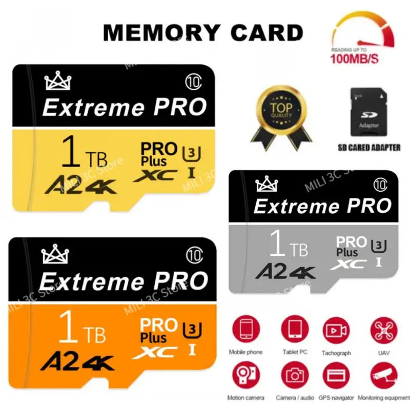 

Memory TF Card 2TB 1TB A2 U3 Large Capacity TF Card 512GB 256GB 128GB 64GB 32GB Expanded Storage TF Card For Phone/Cameras