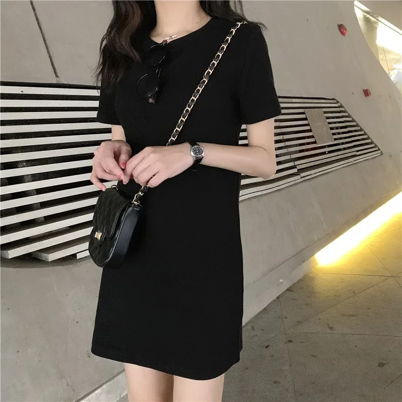 

Summer Korean version of the new long dress female students slim foreign trade fashion dress dress dress trend black