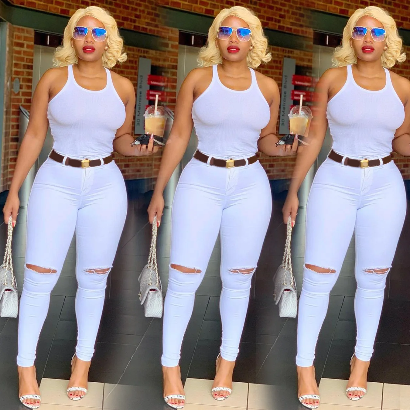 Women's Denim Pants Casual Solid Color High Stretch Ripped Skinny Thin Jeans Fashion Sexy Lift Hips Slim High Waist Pencil Pants
Women's Denim Pants Casual Solid Color High Stretch Ripped Skinny Thin Jeans Fashion Sexy Lift Hips Slim High Waist Pencil Pants