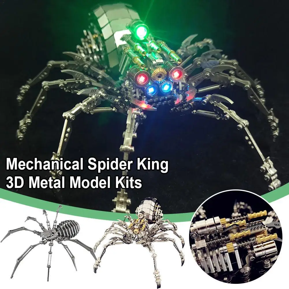 

Металлический 3D-пазл, модель паука, король, наборы для сборки своими руками, подарки на день рождения для взрослых, Подростковый металлический 3D-пазл