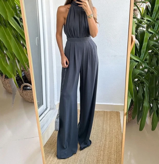 Women's Jumpsuit 2023 Spring and Summer Fashion Casual Solid Color Sleeveless Loose High Waist Long Jumpsuit Famale Clothing
Women's Jumpsuit 2023 Spring and Summer Fashion Casual Solid Color Sleeveless Loose High Waist Long Jumpsuit Famale Clothing