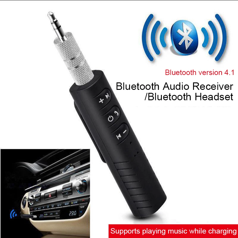 

Universal 3.5 Jack Bluetooth-Compatible Car Kit AUX Audio Receiver Music Reception Broadcast Car Wireless Receiver Handsfree