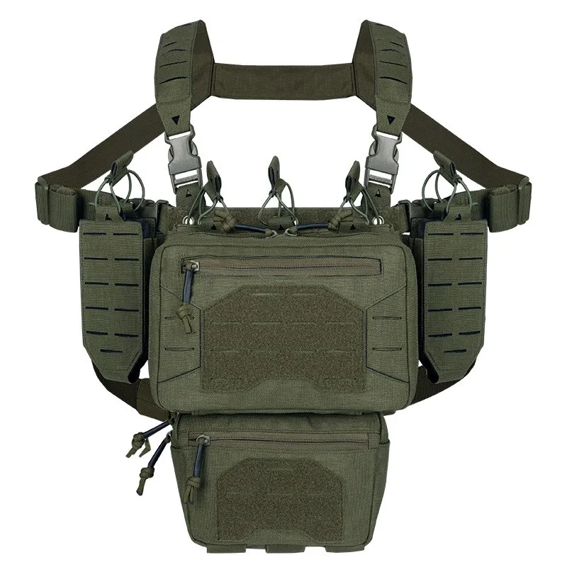 

YAKEDA MC Camo Molle Chest Rig Fight Chassis Placard Hook Loop Airsoft Magazine Pouch Tactical Plate Carrier Vest Equipment