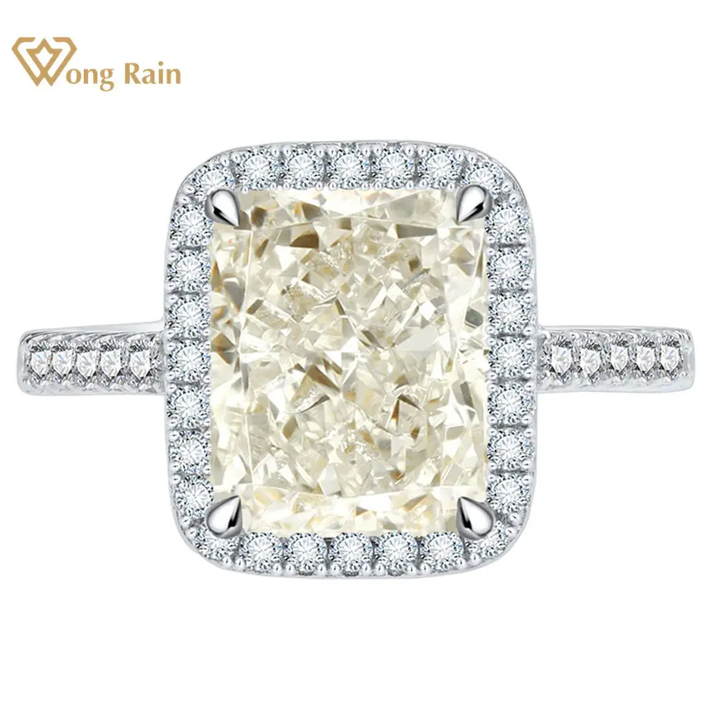 Wong Rain Luxury 925 Sterling Silver Crushed Ice Cut 8 * 10 MM 7 CT G Color High Carbon Diamond Gemstone Ring Fine Jewelry
Wong Rain Luxury 925 Sterling Silver Crushed Ice Cut 8 * 10 MM 7 CT G Color High Carbon Diamond Gemstone Ring Fine Jewelry