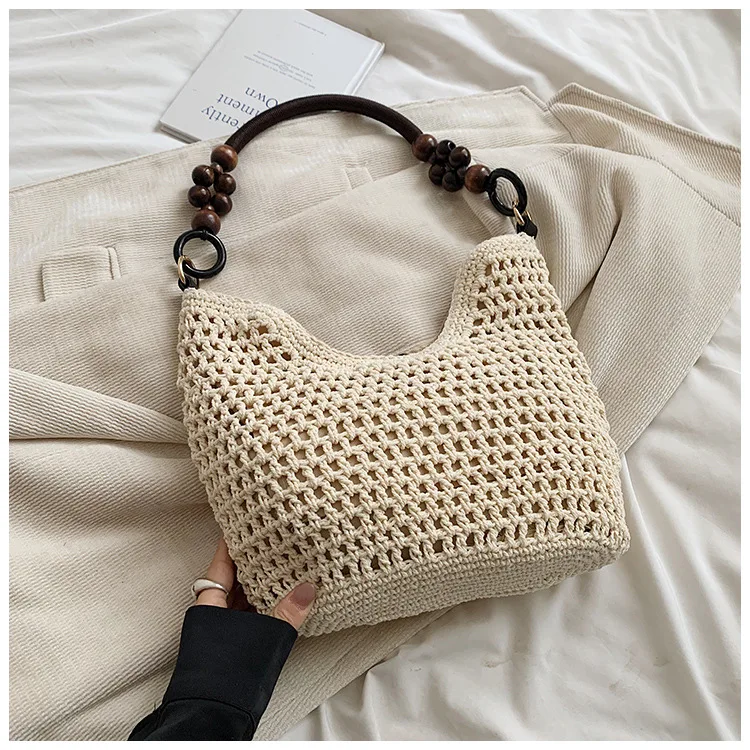 Summer Hollow Woven Tote Bag - Large Capacity 22 S910a85dc80f1473396d30e1e446586bdG