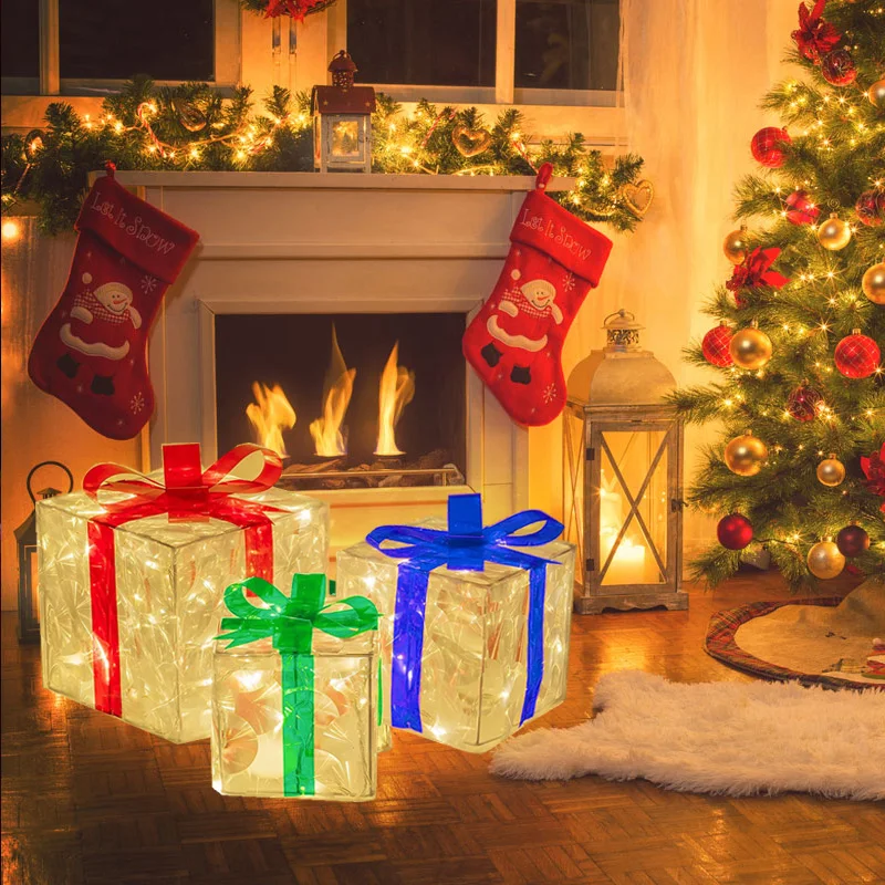 Christmas Glowing Decoration Christmas Gift Box Ornament With Bow Lighting Box Outdoor Lighting Christmas Party Desktop Ornament
Christmas Glowing Decoration Christmas Gift Box Ornament With Bow Lighting Box Outdoor Lighting Christmas Party Desktop Ornament