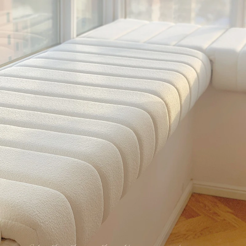 

[About the house] Custom-made bay window cushions, light and luxurious, simple balcony tatami Teddy velvet windowsill cushions,