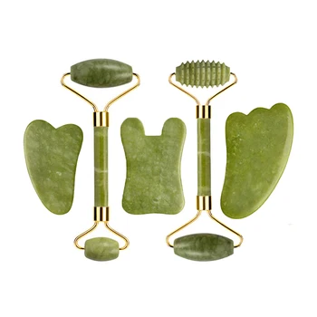 Natural Jade Roller Gua Sha Set