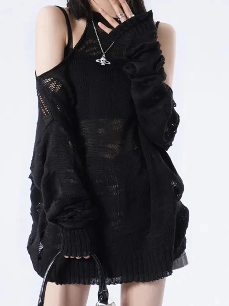 Jmprs Hollow Out Women Sweater Pullover Sexy Off Shoulder Knitted Jumper Fall Black Long Sleeve Casual O Neck Female Y2K Tops
Jmprs Hollow Out Women Sweater Pullover Sexy Off Shoulder Knitted Jumper Fall Black Long Sleeve Casual O Neck Female Y2K Tops