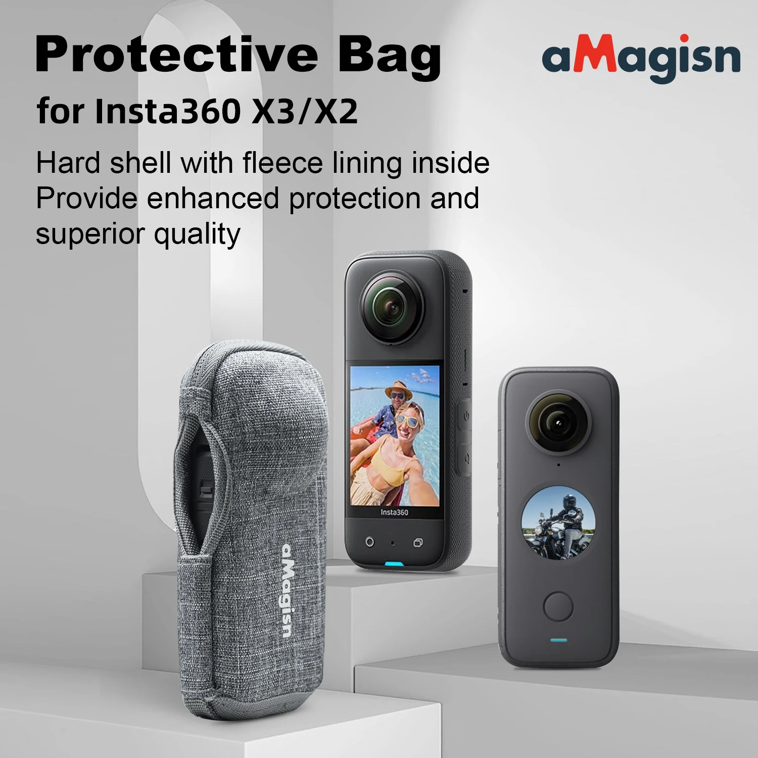 aMagisn Portable Protective Bag for Insta360 X3 ONE X2 Mini Hard Shell Storage Bag Accessories for X3 ONE X2 Action Camera
aMagisn Portable Protective Bag for Insta360 X3 ONE X2 Mini Hard Shell Storage Bag Accessories for X3 ONE X2 Action Camera