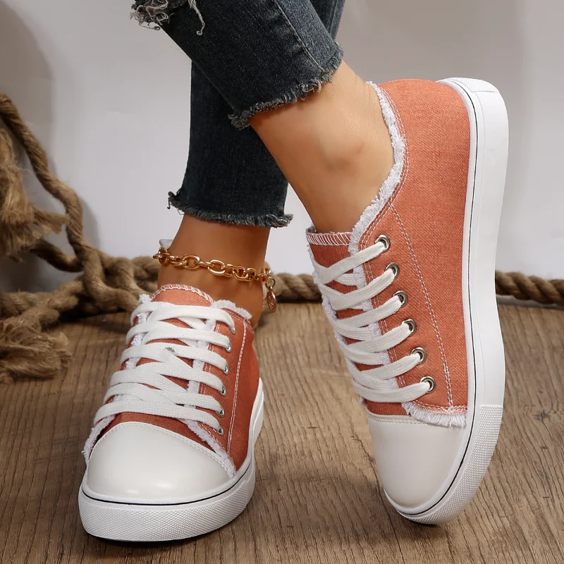 Autumn New Women's Platform Sneakers Fashion Canvas Round Toe Lace Up Vulcanized Shoes Solid Color Outdoor Walking Shoes Mujer
Autumn New Women's Platform Sneakers Fashion Canvas Round Toe Lace Up Vulcanized Shoes Solid Color Outdoor Walking Shoes Mujer