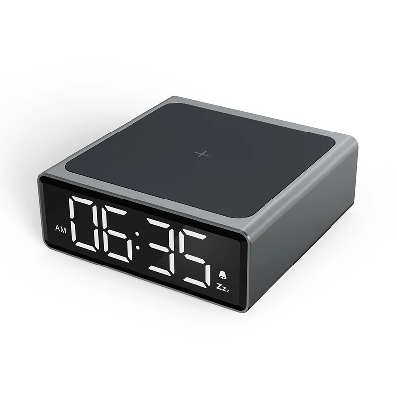 VOCOO Small Alarm Clock With Wireless Charger Fast Charging Smart QI Digital LED Electric Wireless Charger Snooze Alarm Clock
VOCOO Small Alarm Clock With Wireless Charger Fast Charging Smart QI Digital LED Electric Wireless Charger Snooze Alarm Clock