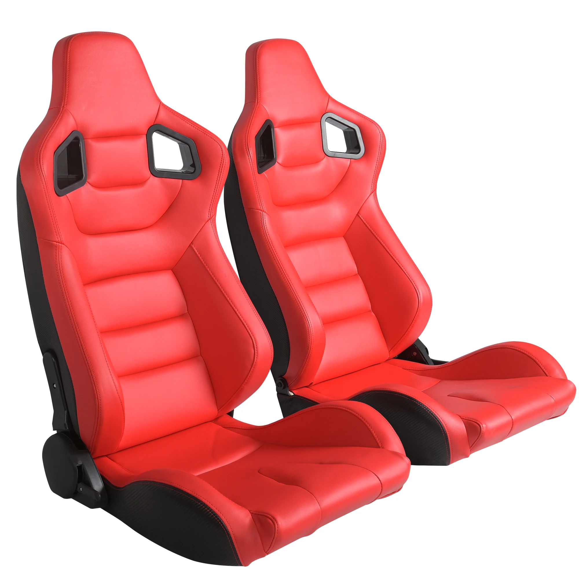 2PCS Racing Seats, 1 Pair Bucket Seats with Dual Lock Sliders for Front-Back Adjustment, PVC Leather Universal Racing Seats
2PCS Racing Seats, 1 Pair Bucket Seats with Dual Lock Sliders for Front-Back Adjustment, PVC Leather Universal Racing Seats
