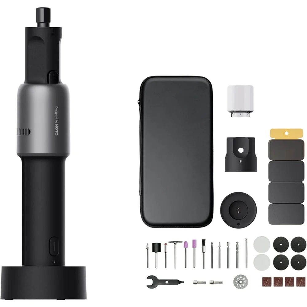 35 In 1 Cordless Rotary Tool Kit, Minimalist & Lightweight, Mechanical Knob, Type-C Charging Base, 5 Speeds 25000 RPM, 2000mAh
35 In 1 Cordless Rotary Tool Kit, Minimalist & Lightweight, Mechanical Knob, Type-C Charging Base, 5 Speeds 25000 RPM, 2000mAh